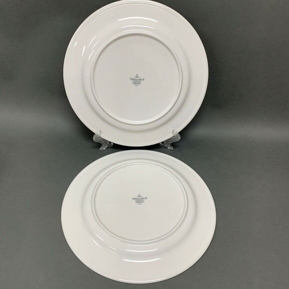 Villeroy & Boch Luxembourg Adriana 0143 White Gold Dinner Plates 11 3/8 Lot of 2 - Picture 5 of 6
